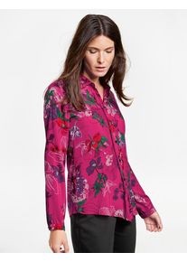 Gerry Weber, Damen Bluse, Grün / Dunkellila / Dunkelpink / Rot
