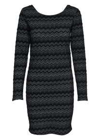 Only, Damen Kleid, Dunkelgrau / Schwarz