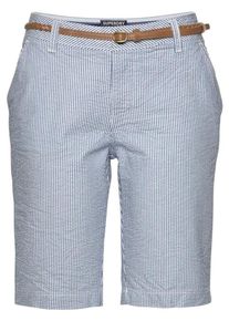 Superdry, Damen Shorts 'City Shorts', Marine / Wei&szlig;