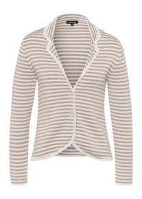 More & More MORE & MORE, Damen Strickjacke, Camel / Wei&szlig;