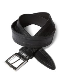 Tom Tailor, Herren Ledergürtel, Schwarz