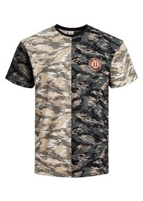 Jack & Jones JACK & JONES, Herren Camo T-Shirt, Camel / Oliv