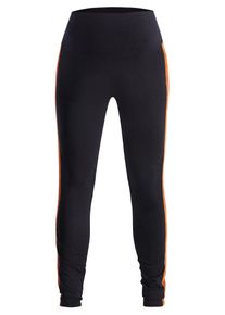 Queen mum, Damen Umstandsleggings, Orange / Schwarz