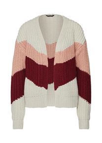 Review, Damen Strickjacke 'COLORBLOCK CARD', Rosa / Wei&szlig;