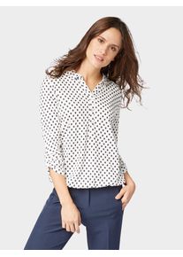 Tom Tailor, Damen Blusenshirt, Navy / Weiß