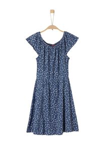 s.Oliver Junior, Mädchen Jerseykleid, Blau / Weiß