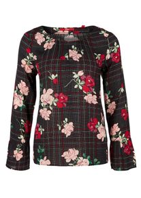 s.Oliver RED LABEL, Damen Blusenshirt, Mischfarben / Schwarz