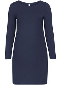 sheego Casual, Damen Basic Kleid, Marine