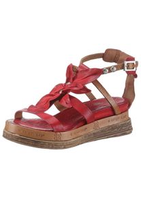 A.S.98, Damen Sandalette, Braun / Rot