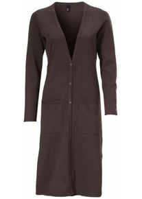 Heine, Damen Longstrickjacke mit V-Ausschnitt, Schoko