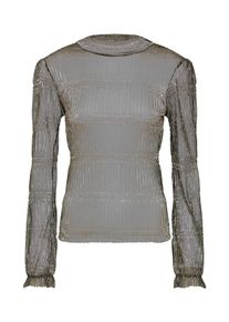 Sisters Point, Damen Shirt 'SIMBA', Dunkelbraun / Silber