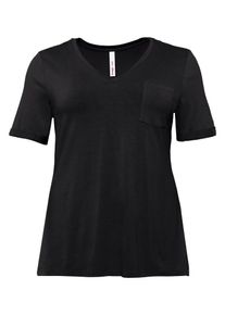 sheego Basic, Damen T-Shirt, Schwarz