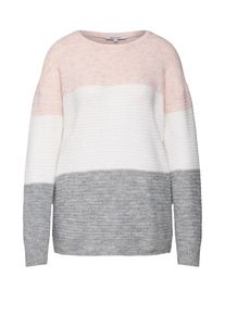 ABOUT YOU, Damen Pullover 'Larissa Jumper', Grau / Pink / Weiß