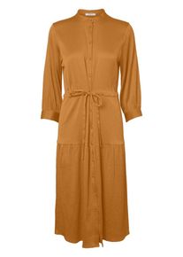 Pieces, Damen Kleid, Goldgelb