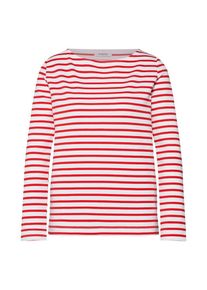 Pieces, Damen Langarmshirt 'INGRID', Dunkelorange / Weiß