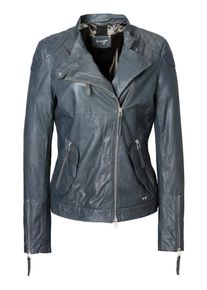 Maze, Damen Lederjacke 'Dallas', Rauchblau