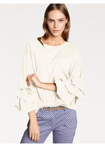 Heine, Damen Bluse mit 3/4 Arm, Weiß