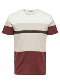 Selected Homme, Herren T-Shirt, Beige / Rot / Schwarz / Weiß