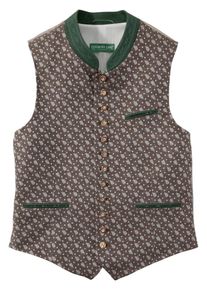 Country Line, Herren Trachtengilet gef&uuml;ttert, Braun / Silbergrau / Gr&uuml;n