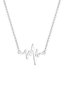 Elli, Damen Halskette 'Herzschlag', Silber