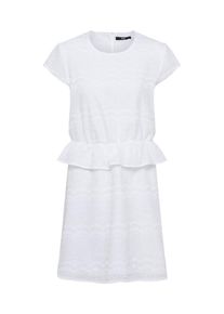 Only, Damen Kleid 'SILVIJA CAPSLEEVE ANGLAIS', Weiß