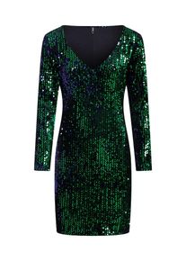 Only, Damen Kleid, Blau / Dunkelgrün / Schwarz