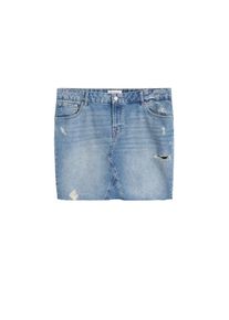 Violeta by Mango, Damen Rock 'Carina', Blue Denim