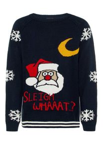 name it, Pullover, Ultramarinblau / Goldgelb / Rotmeliert / Wei&szlig;meliert