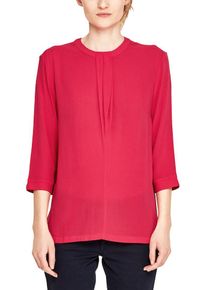 s.Oliver RED LABEL, Damen Crêpe-Bluse mit Drapierung, Pink