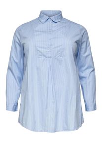 Only Carmakoma, Damen Tunika, Rauchblau / Wei&szlig;