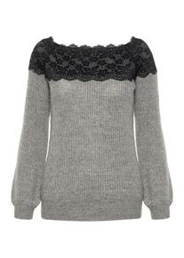 Véro Moda VERO MODA, Damen Bluse, Graumeliert / Schwarz