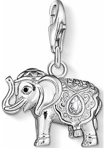 Thomas Sabo, Damen Charm-Einhänger 'Elefant, 1050-041-14', Schwarz / Silber