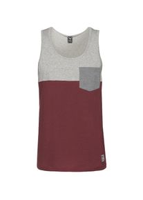 Iriedaily, Herren Trägershirt, Grau / Weinrot