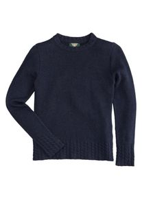 HOHENSTAUFEN, Damen Trachtenpullover in modisch kurzer Form, Dunkelblau