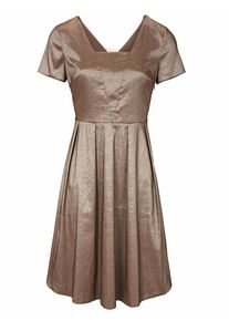 Heine, Damen Cocktailkleid mit Glanz, Hellbraun
