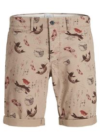Jack & Jones JACK & JONES, Herren ENZO WW PRINT CAMP Chinoshorts, Braun