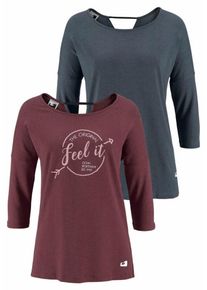 OCEAN SPORTSWEAR, Damen T-Shirt, Anthrazit / Beere