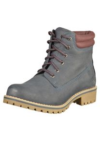 Marco Tozzi, Damen Stiefelette, Blau / Rot