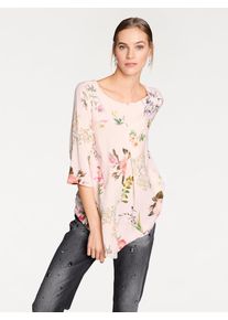 Heine, Damen Druckbluse, Rosa