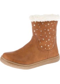 Friboo, M&auml;dchen Winterstiefel, Creme / Hellbraun / Silber
