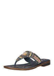 Mustang, Damen Sandalen mit Zehensteg und Zierperlen, Marine