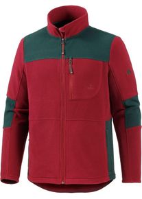 O.C.K. OCK, Herren Fleecejacke , Tanne / Dunkelrot