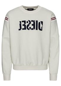 Diesel, Herren Sweatshirt 'S-RADIO SWEAT-SHIRT', Schwarz / Wei&szlig;