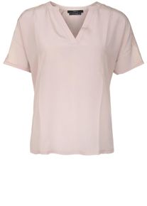 SET, Damen T-Shirt mit Spitzenverzierungen, Puder