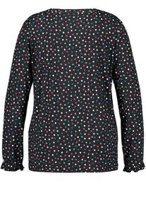 SAMOON, Damen T-Shirt, Mischfarben / Schwarz