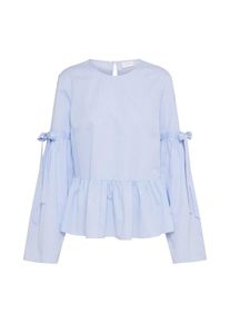 Vila, Damen Bluse mit Schößchen, Hellblau