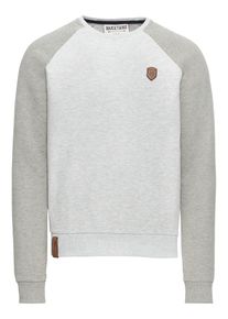 Naketano, Herren Pullover 'Jordan Rules', Hellgrau / Graumeliert