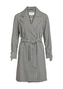 Vila, Damen Trenchcoat, Schwarz / Weiß