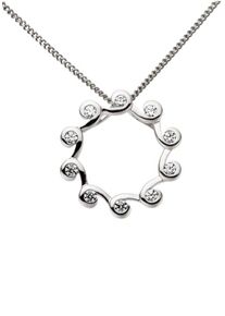 Firetti, Damen Kettenanhänger, Silber / Weiß