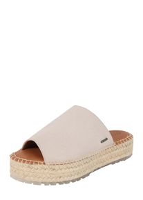 Shabbies Amsterdam, Damen Pantoletten mit Bastsohle, Beige
